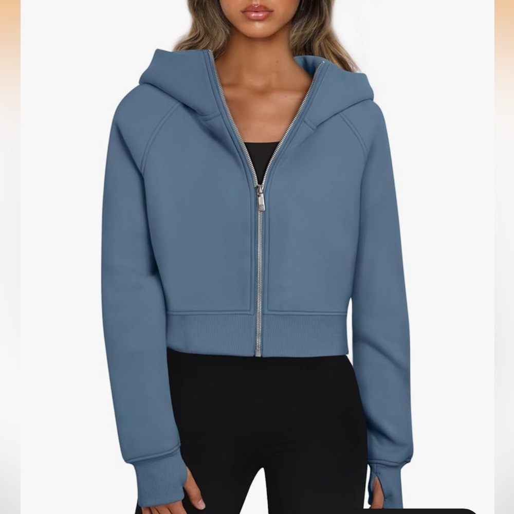 Women's Blue Zip-Up Hoodie